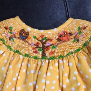 Owl Smocked Dress